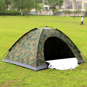 Portable Outdoor Camping Double Persons Tent Waterproof Dirt-proof Camouflage Folding Tent for Travelling Hiking