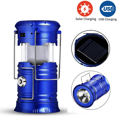 ZK20 Dropshipping Rechargeable Camping Light 6 LEDs Solar Camping Lantern Tent Lights for Outdoor Flashlights Stock in US,RU