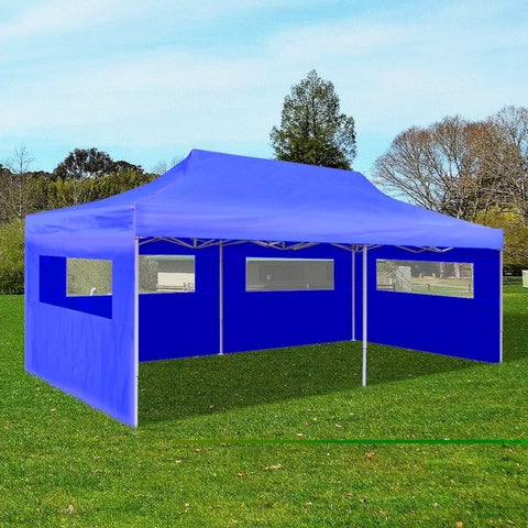 Vidaxl 3 X 6 M Foldable Tent Reception Tent 100% Waterproof PVC Coating UV Protection Tents Arbor For Parties Barbecues Camping