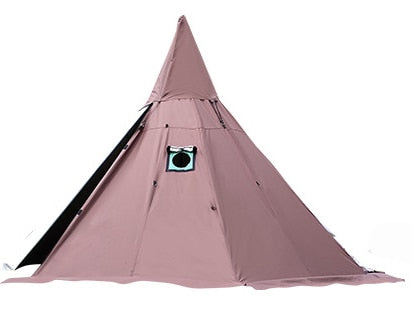 A5 Pyramid tent with a chimney hole/A tower smoke window tent Park survival Indian tent Field survival outdoor tent