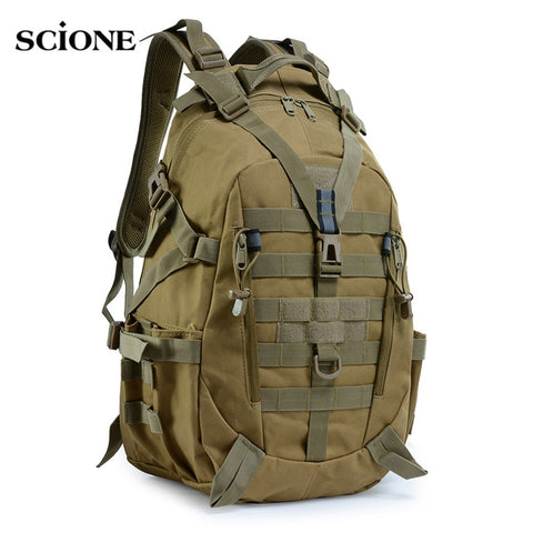 40L Camping Backpack Military Bag Men Travel Bags Tactical Army Molle Climbing Rucksack Hiking Outdoor Sac De Sport Tas XA714WA