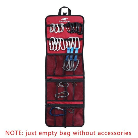 Folding Lightweight Rock Climbing Tree Arborist Caving Quickdraw Sling Carabiner Hook Gear Equipment Collection Arrange Bag